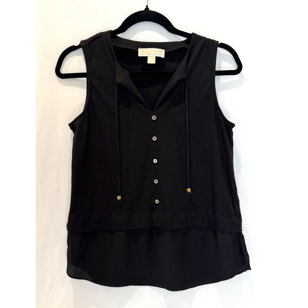 Michael Kors Sleeveless Black Top Women’s M Medium (Minor Flaw - See Pics!)
